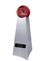 Championship Trophy Cremation Urn With Optional Arizona Cardinals Ball Décor And Custom Metal Plaque -  product_seo_description -  Championship Trophy Urn -  Divinity Urns.