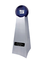 Championship Trophy Cremation Urn with Optional Football and New York Giants Ball Decor and Custom Metal Plaque