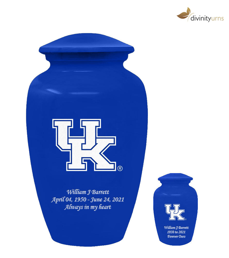 University of Kentucky Wildcats Memorial Cremation Urn - Blue - Divinity Urns