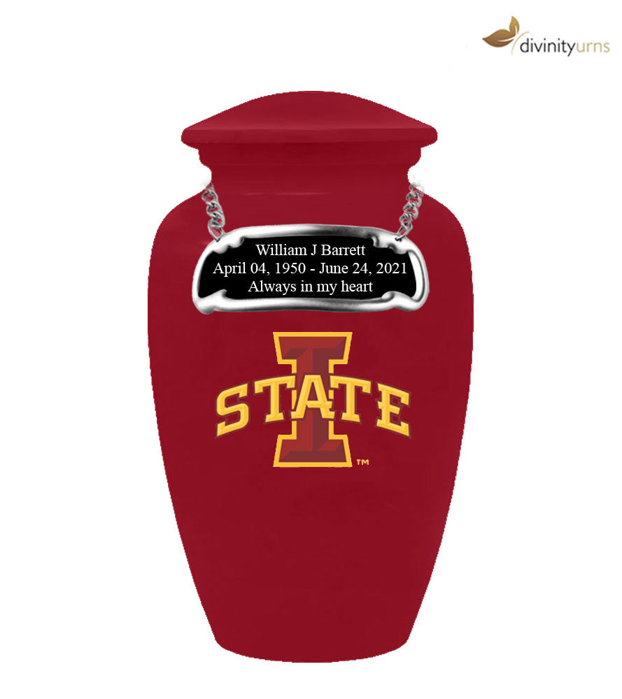 Iowa State Football Collegiate Cremation Urn,  Sports Urn - Divinity Urns