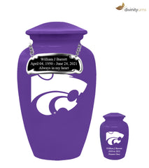 Kansas State Wildcats Collegiate Football Cremation Urn - Purple