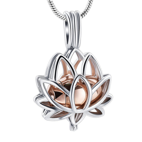 Lotus Cremation Pendant -  product_seo_description -  Pendant & Necklace -  Divinity Urns.