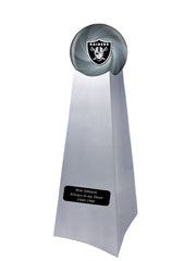 Championship Trophy Cremation Urn with Optional Football and Las Vegas Raiders Ball Decor and Custom Metal Plaque - Divinity Urns