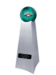 Championship Trophy Cremation Urn with Optional Football and Philadelphia Eagles Ball Decor and Custom Metal Plaque - Divinity Urns