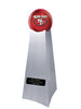 Image of Championship Trophy Cremation Urn with Optional Football and Sanfrancisco 49ERS Ball Decor and Custom Metal Plaque - Divinity Urns