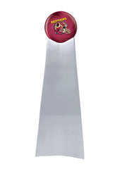 Championship Trophy Cremation Urn with Optional Football and Washington Red Skins Ball Decor and Custom Metal Plaque