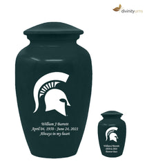 Michigan State University Spartans Memorial Cremation Urn,  Sports Urn - Divinity Urns