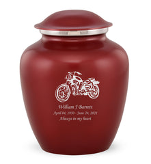 Grace Motorcycle Custom Engraved Adult Cremation Urn for Ashes in Red,  Grace Urns - Divinity Urns