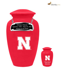 University of Nebraska Cornhuskers Red Memorial Cremation Urn