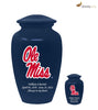 Image of Mississippi Ole Miss Rebels Blue Collegiate Memorial Cremation Urn,  Sports Urn - Divinity Urns