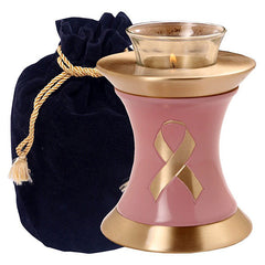 Ribbon Tealight Urn in Pink -  product_seo_description -  Tealight Urn -  Divinity Urns.