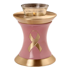 Ribbon Tealight Urn in Pink