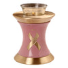 Image of Ribbon Tealight Urn in Pink -  product_seo_description -  Tealight Urn -  Divinity Urns.