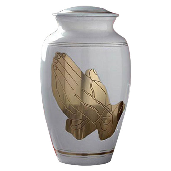 Praying Hands Urn For Ashes -  product_seo_description -  Brass Urn -  Divinity Urns.
