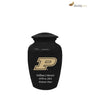 Image of Purdue Collegiate Football Cremation Urn, Black Funeral Urn,  Sports Urn - Divinity Urns