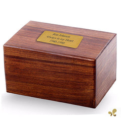 Solid Rosewood Cremation Urn - Plain Design