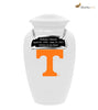 Image of University of Tennessee Volunteers White Memorial Cremation Urn,  Sports Urn - Divinity Urns