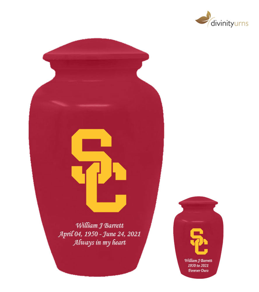 University of Southern California Trojans Memorial Cremation Urn,  Sports Urn - Divinity Urns