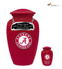 Image of Red Alabama Crimson Tide Collegiate Football Cremation Urn with Seal Logo,  Sports Urn - Divinity Urns