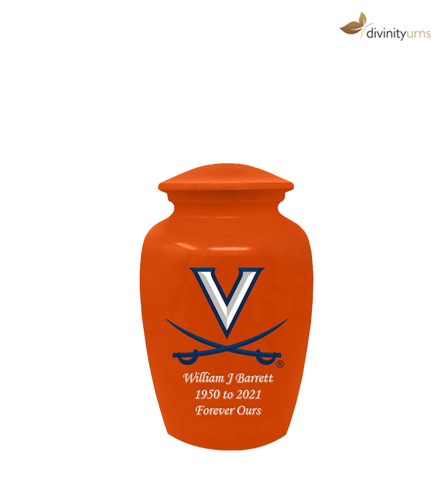Virginia University Cavaliers Memorial Cremation Urn,  Sports Urn - Divinity Urns