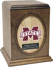 Mississippi State University Bulldogs Wooden Memorial Cremation Urn - Divinity Urns
