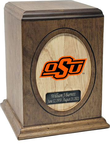 Oklahoma State University Cowboys Wooden Memorial Cremation Urn - Divinity Urns