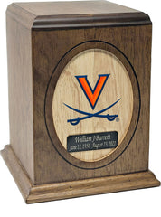 University of Virginia Cavaliers Wooden Memorial Cremation Urn - Divinity Urns