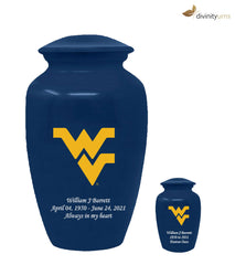 West Virginia Mountaineers Collegiate Cremation Urn,  Sports Urn - Divinity Urns