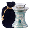 Image of Wings to Eternity Blue Tealight Urn in Blue -  product_seo_description -  Tealight Urn -  Divinity Urns.