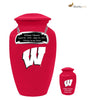 Image of University of Wisconsin Badgers Red Memorial Cremation Urn,  Sports Urn - Divinity Urns