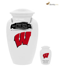 University of Wisconsin Badgers White Memorial Cremation Urn