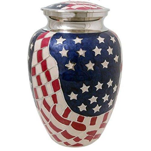 Elite American Flag Adult Cremation Urn -  product_seo_description -  Military Urn -  Divinity Urns.