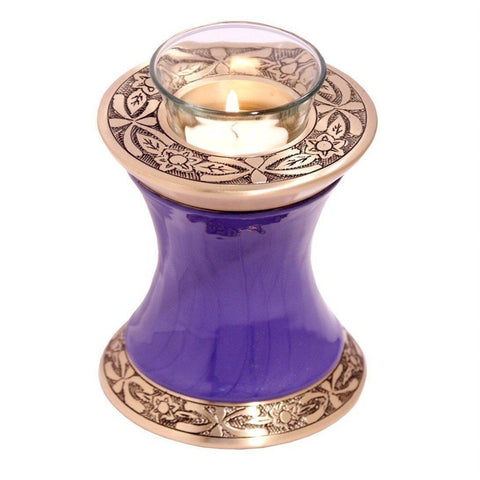 Baroque Purple Tealight Cremation Urn -  product_seo_description -  Tealight Urn -  Divinity Urns.