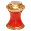 Image of Baroque Red Tealight Cremation Urn -  product_seo_description -  Tealight Urn -  Divinity Urns.