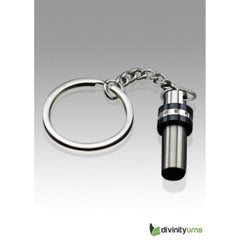 Black Ring Stainless Steel Keepsake Cremation Keychain -  product_seo_description -  Memorial Ceremony Supplies -  Divinity Urns.
