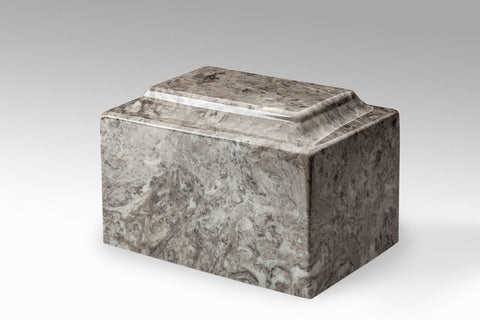 Cashmere Grey Deluxe Cultured Marble Cremation Urn - Divinity Urns