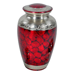 Classic Crimson Cremation Urn in Red