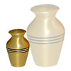 Image of Classic Three-band Cremation Urn -  product_seo_description -  Brass Urn -  Divinity Urns.