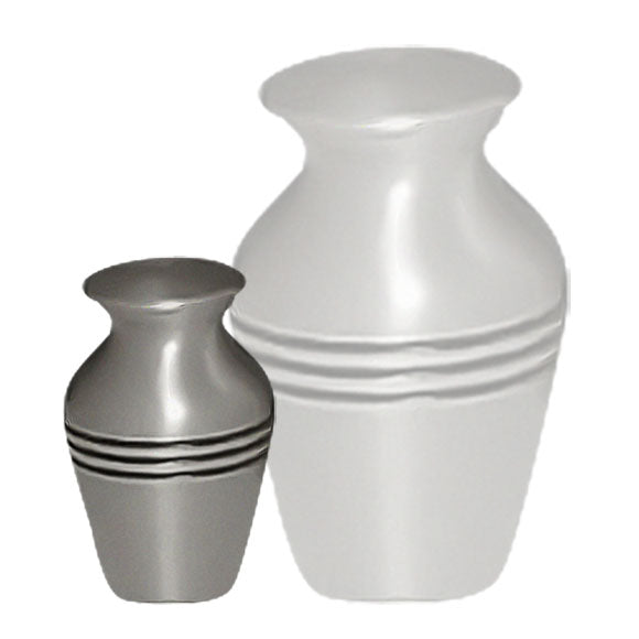 Classic Three-band Cremation Urn -  product_seo_description -  Brass Urn -  Divinity Urns.