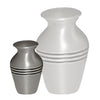 Image of Classic Three-band Cremation Urn -  product_seo_description -  Brass Urn -  Divinity Urns.