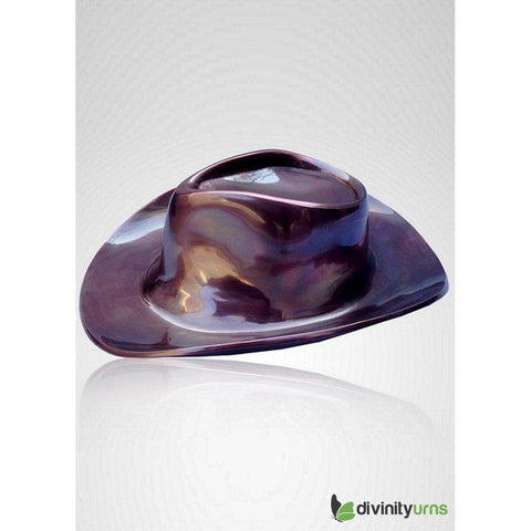 Cowboy Hat Sculpture Cremation Urn -  product_seo_description -  Urn For Human Ashes -  Divinity Urns.