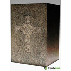 Cubical Bronze Celtic Religious Cremation Urn -  product_seo_description -  Adult Urn -  Divinity Urns.