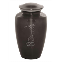 Custom Engraved Golfer Sports Urn -  product_seo_description -  Sports Urn -  Divinity Urns.