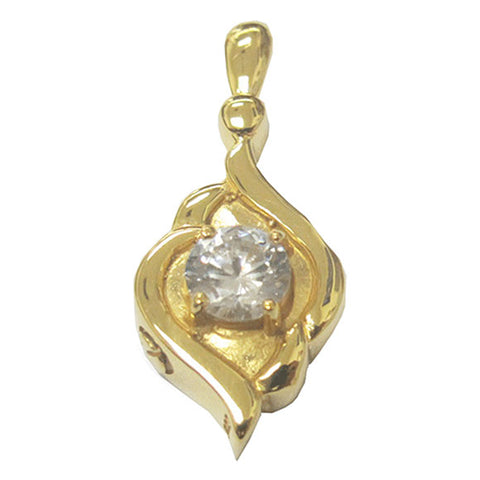 Diamond Ornament Cremation Jewelry - Gold Plated -  product_seo_description -  Cremation Pendants -  Divinity Urns.