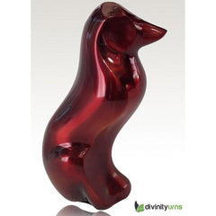 Red Dog Statue Pet Cremation Urn -  product_seo_description -  Dog Urn -  Divinity Urns.
