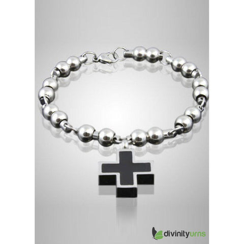 Elegant Cross Bracelet Cremation Jewelry -  product_seo_description -  Memorial Ceremony Supplies -  Divinity Urns.