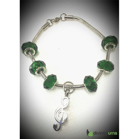 "Emerald Green" Murano bead cremation Bracelet -  product_seo_description -  Jewelry -  Divinity Urns.