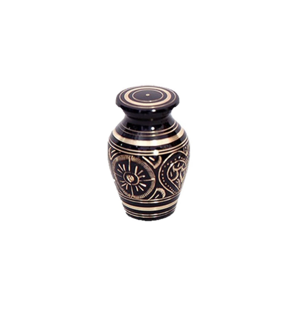 Elite Golden Aura Brass Cremation Urn -  product_seo_description -  Brass Urn -  Divinity Urns.