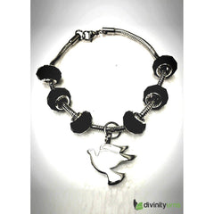 "Midnight Black" Murano bead cremation Bracelet -  product_seo_description -  Jewelry -  Divinity Urns.