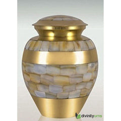Mother of Pearl Infant Cremation Urn -  product_seo_description -  mother of pearl urn -  Divinity Urns.